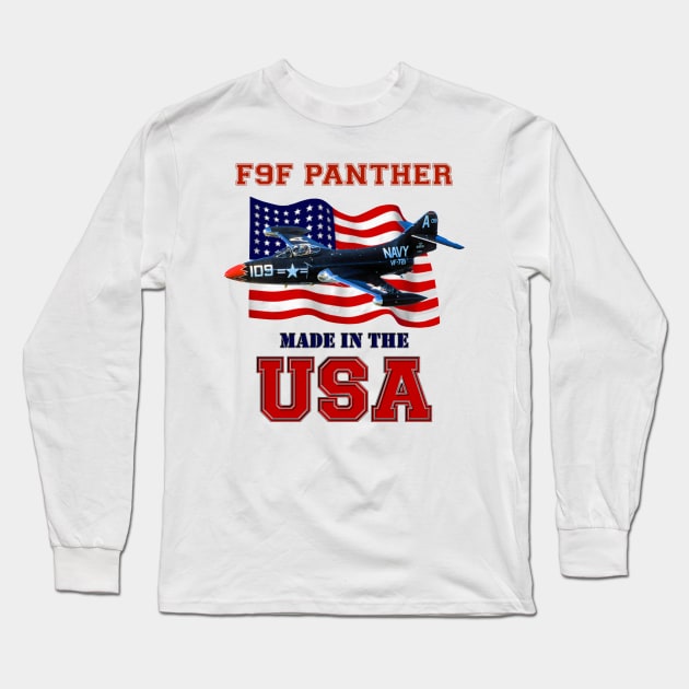 F9F Panther Made in the USA Long Sleeve T-Shirt by MilMerchant